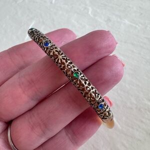 Bakelite Bangle Bracelet with Sterling